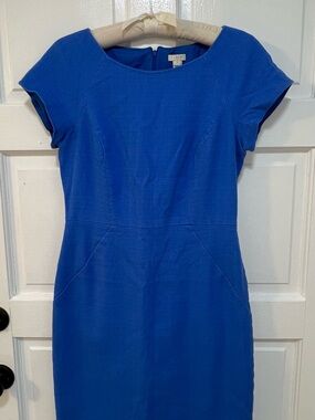 J. Crew Cobalt Blue Midi Sheath Dress